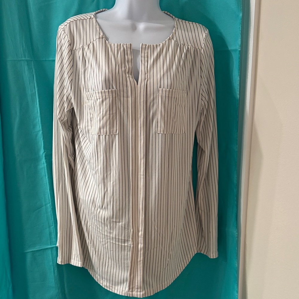 Striped Cream Women's Top